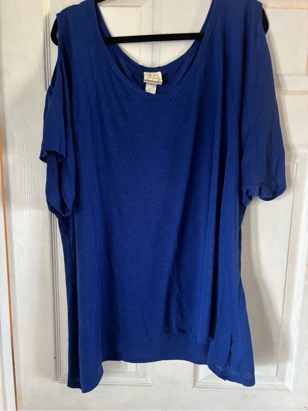 Belle Du Jour Women's Short Sleeve Crew Tee in Blue